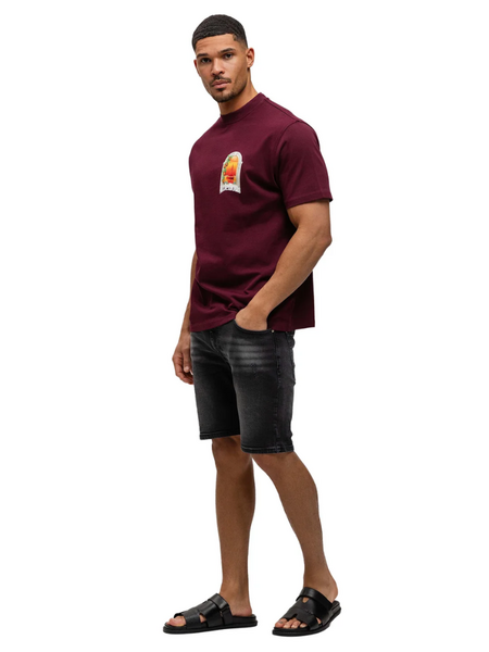 Malelions Malelions Yacht Window T-Shirt - Burgundy