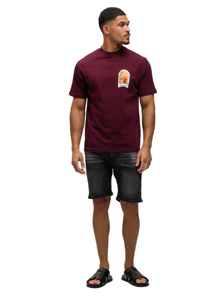 Malelions Malelions Yacht Window T-Shirt - Burgundy
