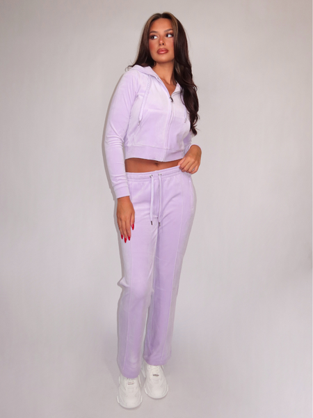 Juicy Couture  Juicy Couture Tina Outline Trackpants with Diamante - Pastel Lilac