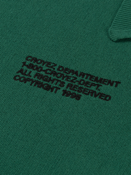 Croyez Croyez Nombre Knit Polo - Forest Green