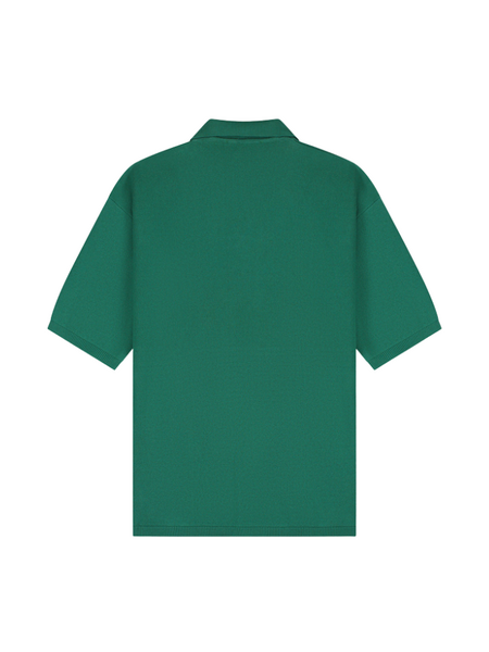 Croyez Croyez Nombre Knit Polo - Forest Green