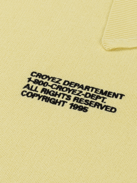 Croyez Croyez Nombre Knit Polo - Butter Yellow