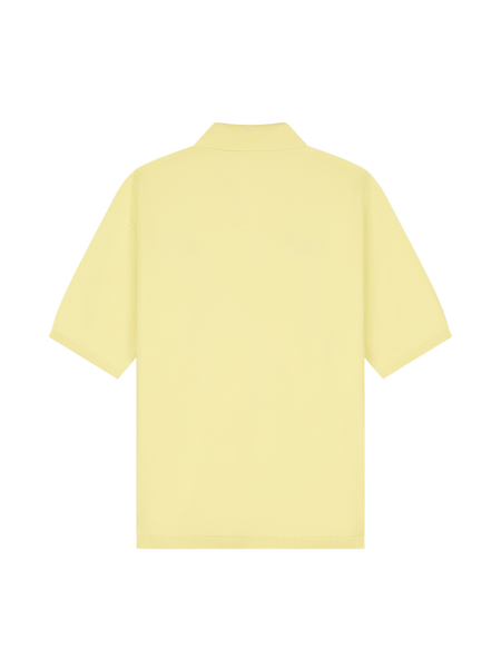 Croyez Croyez Nombre Knit Polo - Butter Yellow