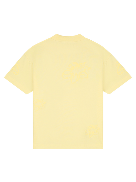 Croyez Croyez Initial Flower T-Shirt - Butter Yellow