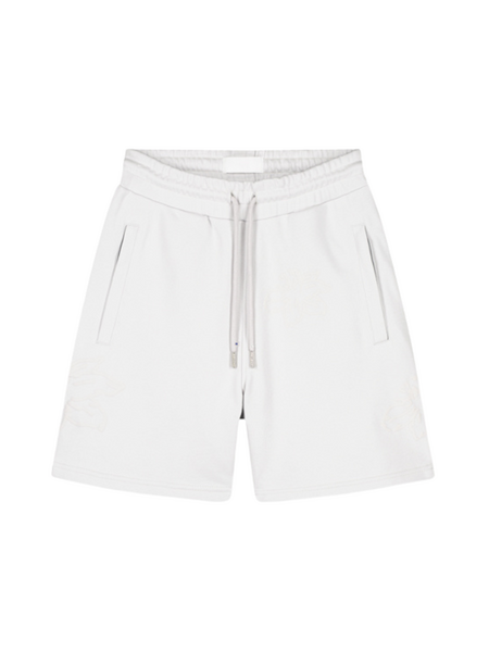Croyez Croyez Initial Flower Shorts - Light Grey