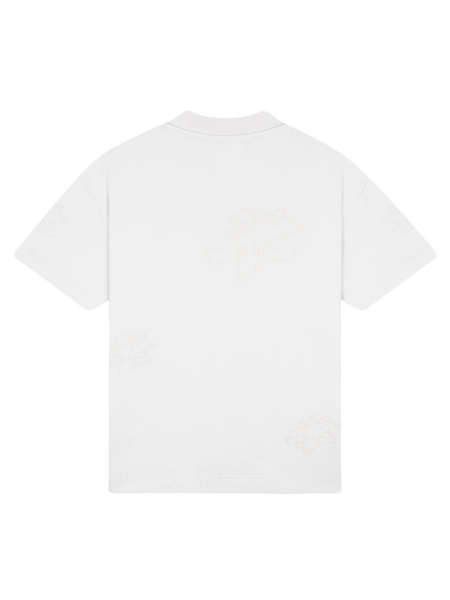 Croyez Croyez Initial Flower T-Shirt - Light Grey