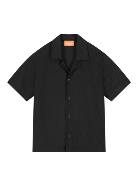 Croyez Mini Ribbed Shirt - Black