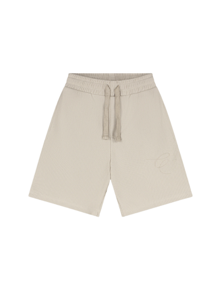 Croyez Mini Ribbed Shorts - Beige