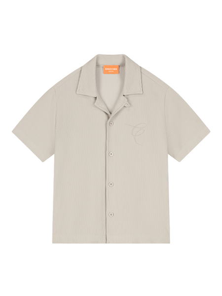 Croyez Mini Ribbed Shirt - Beige