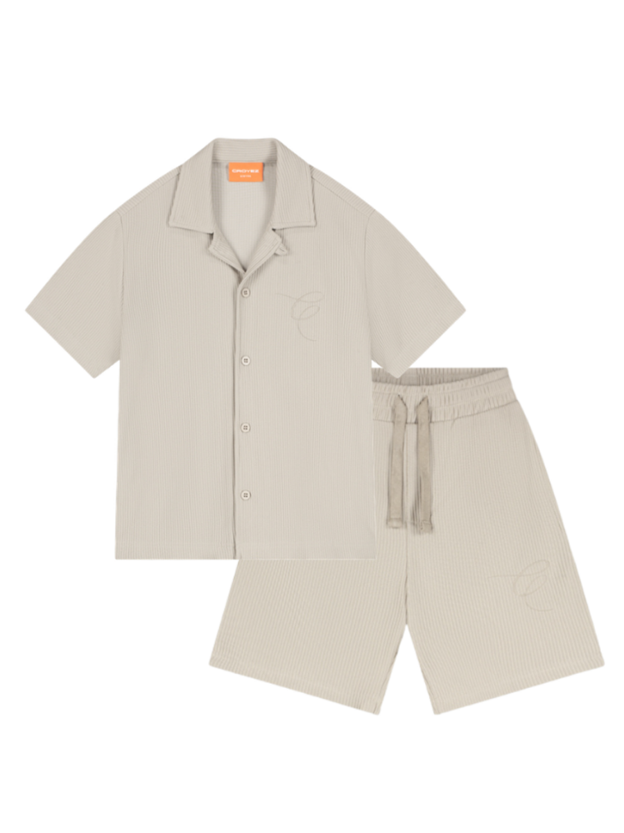 Croyez Croyez Mini Ribbed Combi-Set - Beige