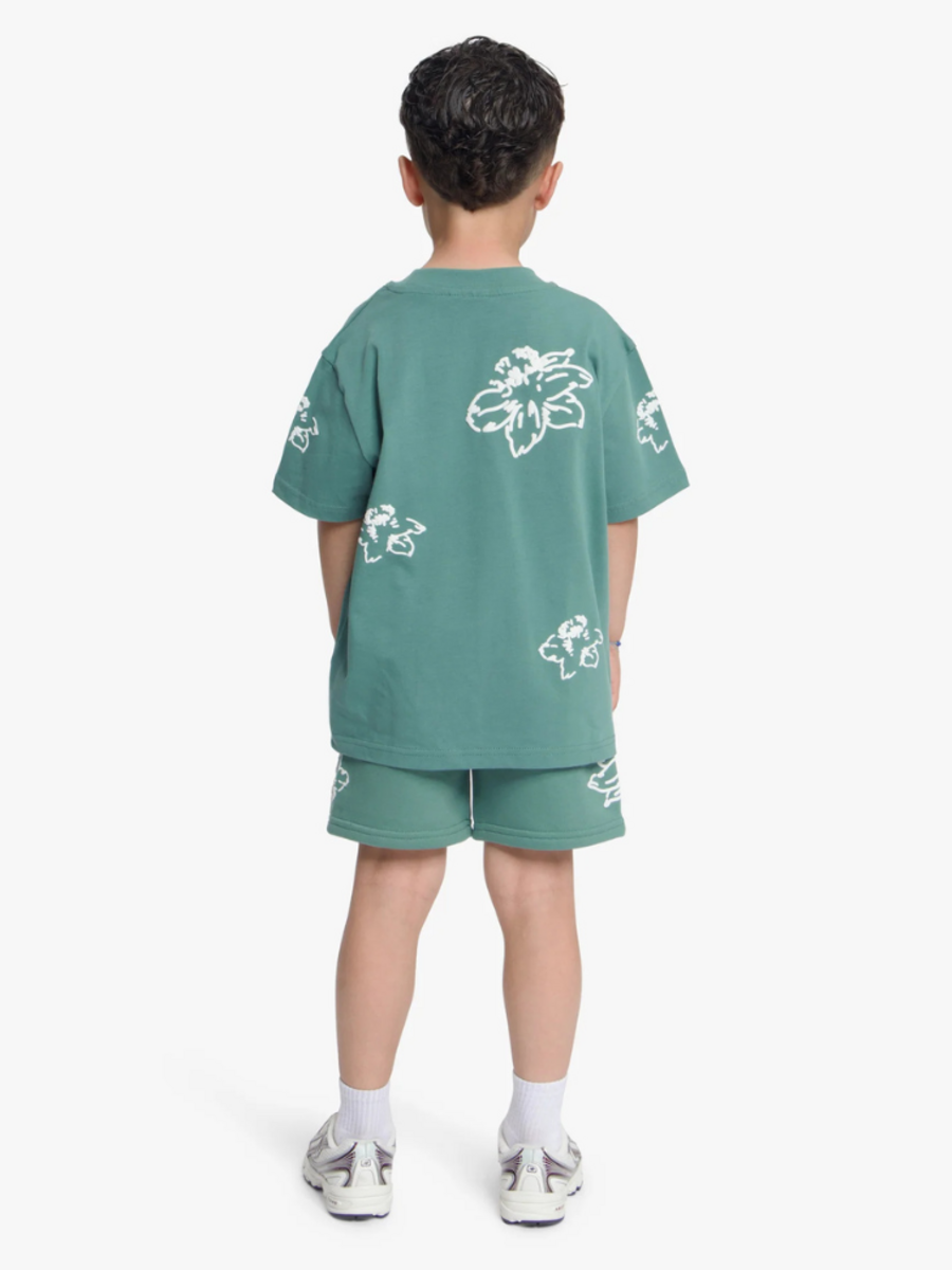Croyez Croyez Mini Initial Flower Combi-Set - Green/Off-White