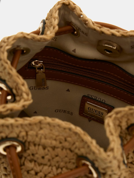 Guess Guess Accessoires Ofelia Top Handle Bucket - Natural/Cognac