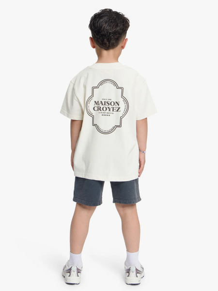 Croyez Mini Moroccan T-Shirt - Off-White/Brown