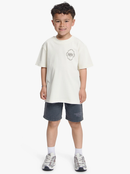 Croyez Croyez Mini Moroccan T-Shirt - Off-White/Brown