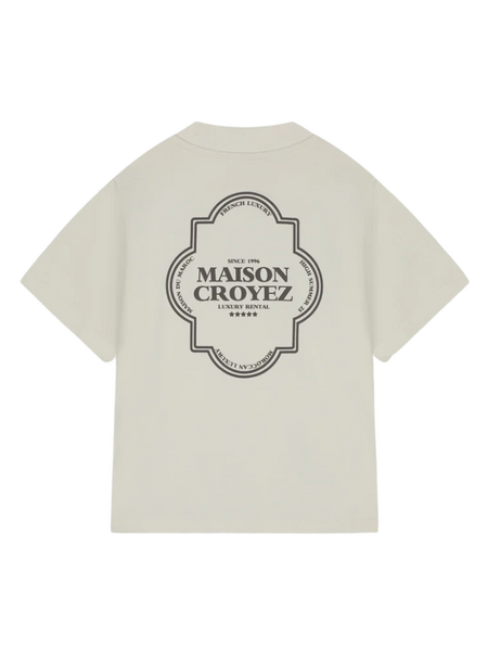 Croyez Croyez Mini Moroccan T-Shirt - Off-White/Brown