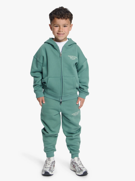 Croyez Mini Fraternité Sweatpants - Green/Off-White