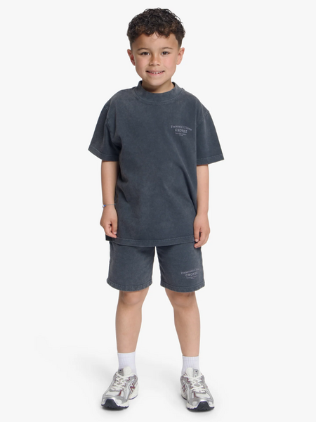 Croyez Croyez Mini Fraternité T-Shirt - Acid Wash/White