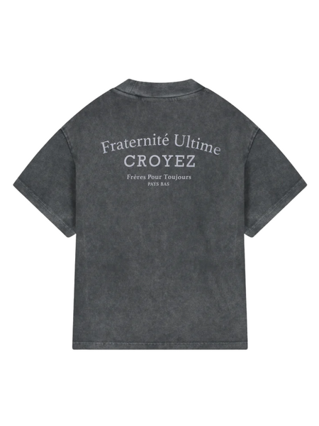Croyez Croyez Mini Fraternité T-Shirt - Acid Wash/White