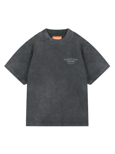 Croyez Croyez Mini Fraternité T-Shirt - Acid Wash/White