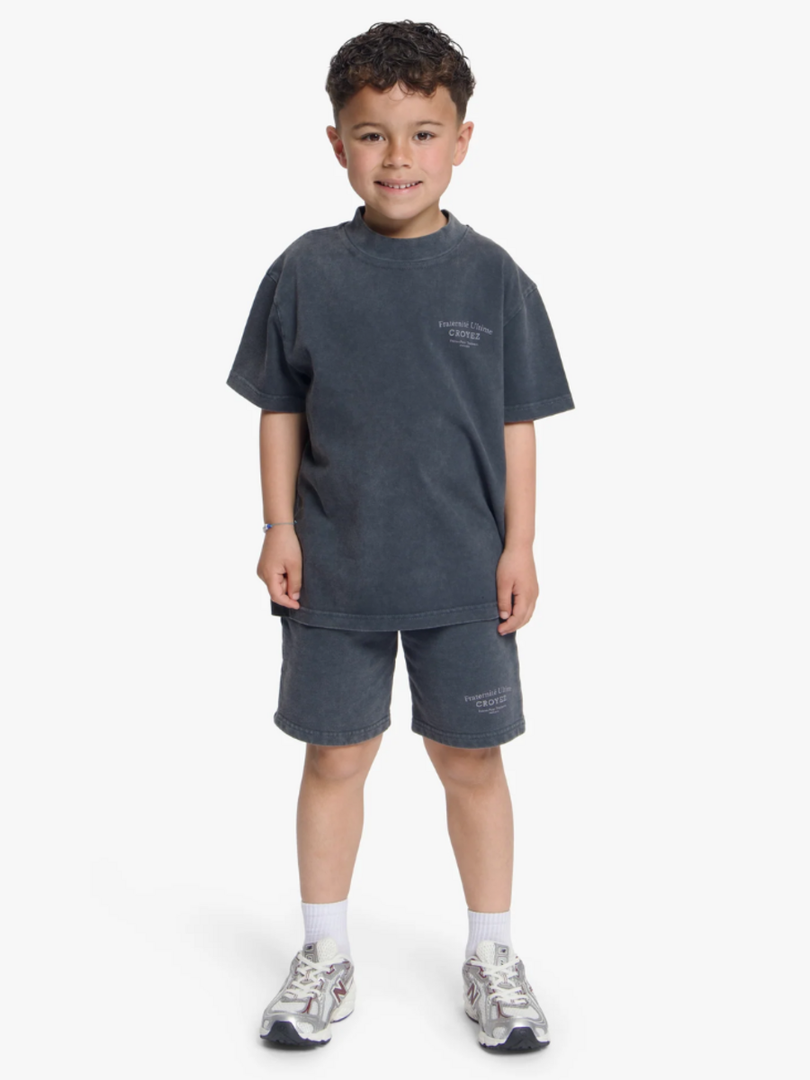 Croyez Croyez Mini Fraternité Short Combi-Set - Acid Wash/White