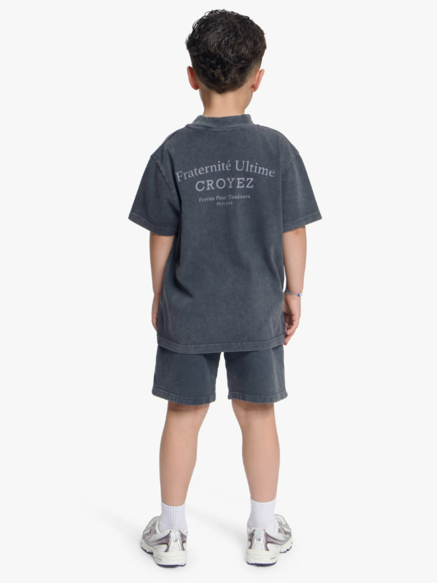 Croyez Croyez Mini Fraternité Short Combi-Set - Acid Wash/White