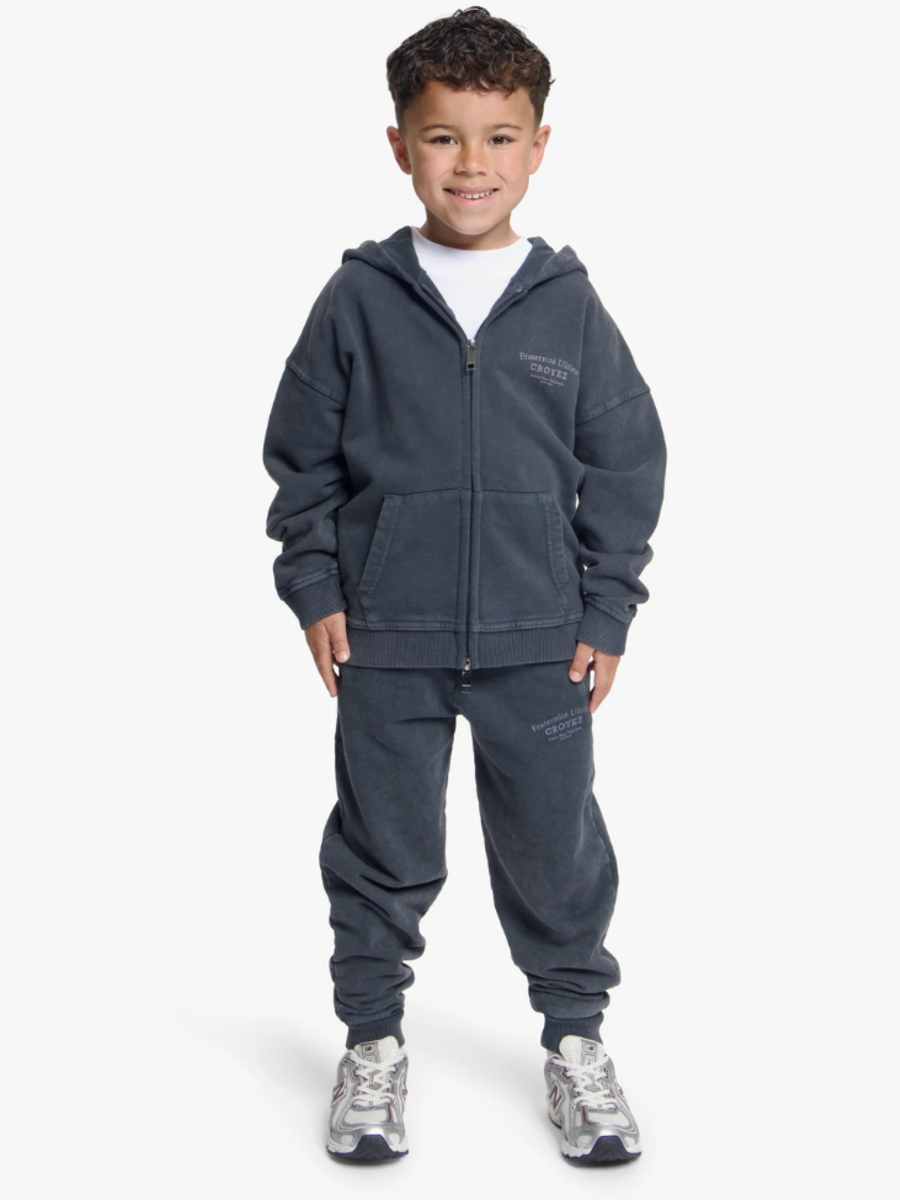 Croyez Croyez Mini Fraternité Long Combi-Set - Acid Wash/White