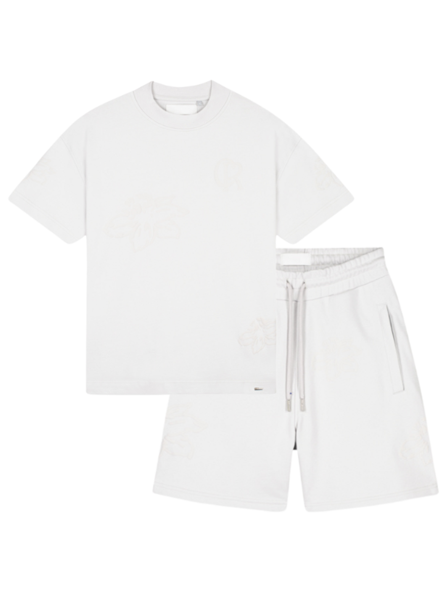 Croyez Croyez Initial Flower Combi-Set - Light Grey