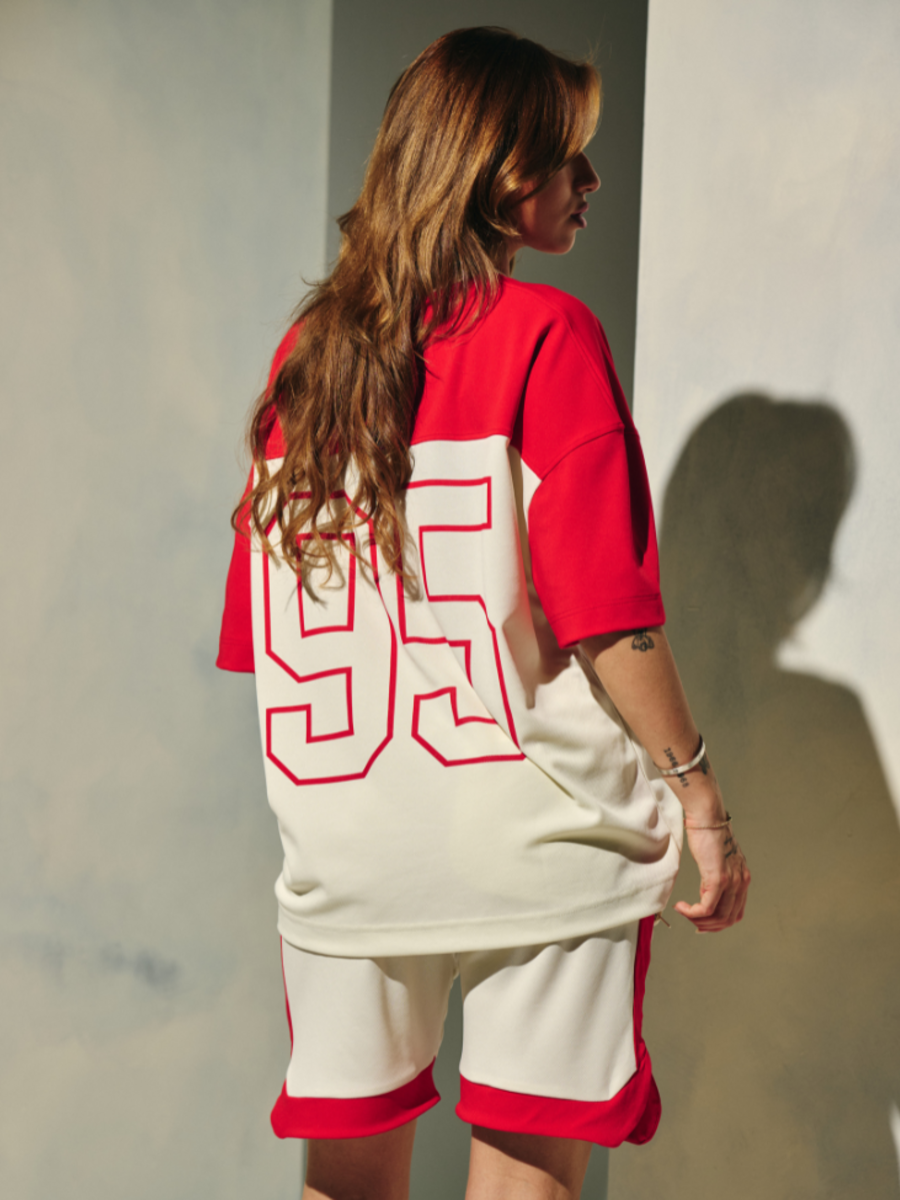 Croyez Croyez Croyez Croyez Women Jersey Sport Combi-set - Off-White/Red Jersey Sport Combi-set - Off-White/Red Parachute Ripstop Combi-set - Burgundy - Copy - Copy