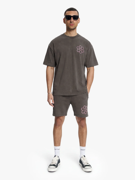 Croyez Contour De La Fleur T-Shirt - Washed Brown Croyez Croyez Contour De La Fleur T-Shirt - Washed Brown