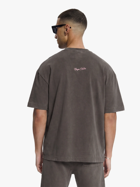 Croyez Contour De La Fleur T-Shirt - Washed Brown Croyez Croyez Contour De La Fleur T-Shirt - Washed Brown