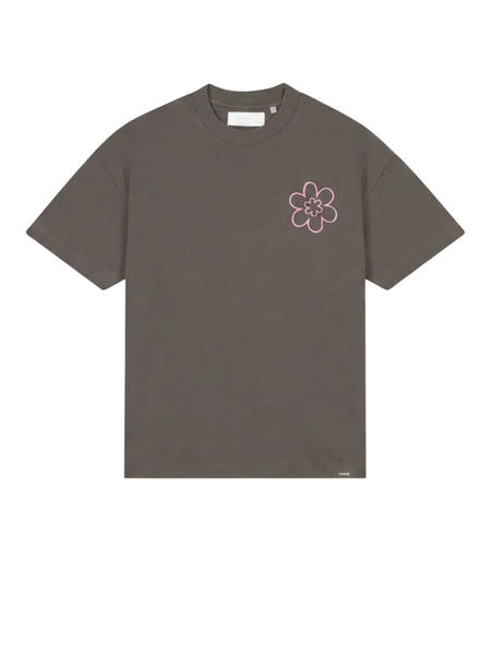 Croyez Contour De La Fleur T-Shirt - Washed Brown Croyez Croyez Contour De La Fleur T-Shirt - Washed Brown