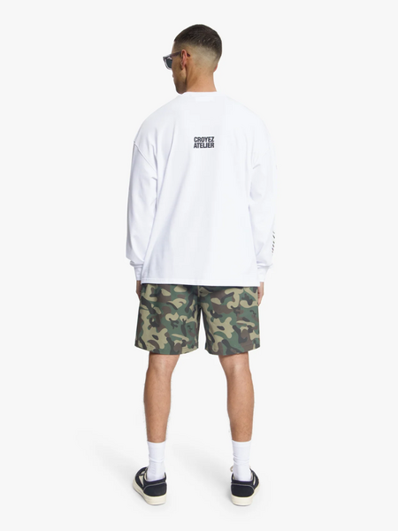 Croyez Croyez Camo Longsleeve - White