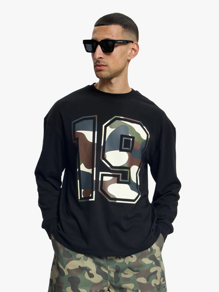 Croyez Croyez Camo Longsleeve - Black