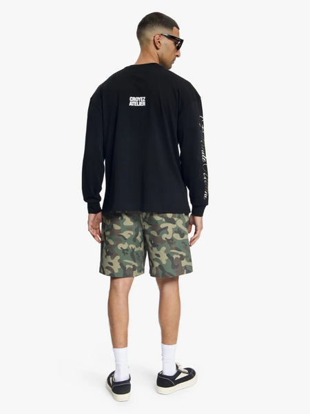 Croyez Croyez Camo Longsleeve - Black