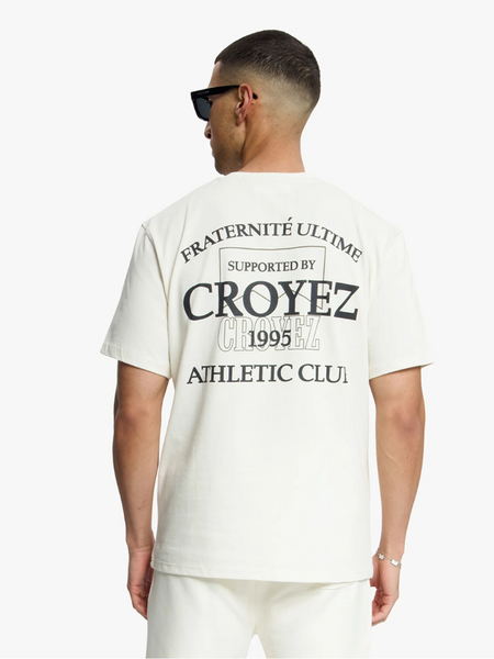 Croyez Overlay Fraternite T-Shirt - Off-White
