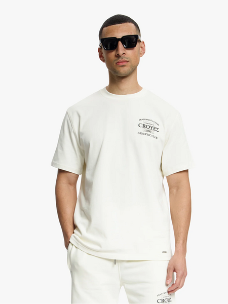 Croyez Croyez Overlay Fraternite T-Shirt - Off-White