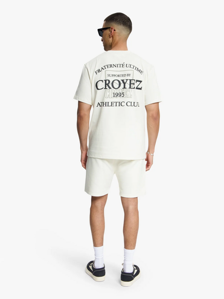 Croyez Croyez Overlay Fraternite Shorts - Off-White