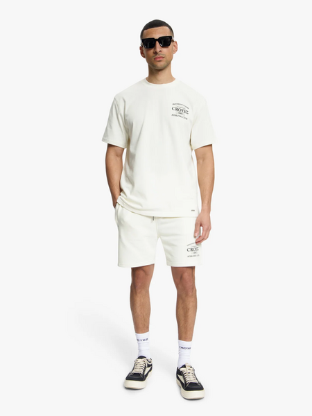 Croyez Croyez Overlay Fraternite Shorts - Off-White