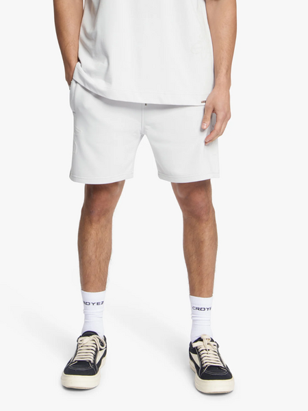 Croyez Initial Flower Shorts - Light Grey
