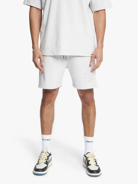 Croyez Contour De La Fleur Shorts - Light Grey