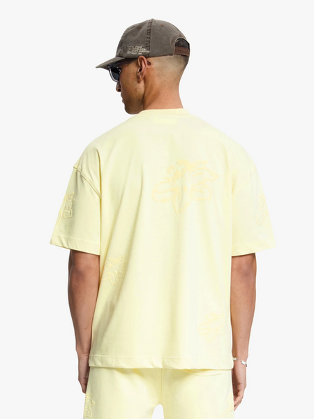 Croyez Initial Flower T-Shirt - Butter Yellow Croyez Croyez Initial Flower T-Shirt - Butter Yellow