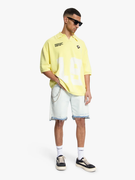 Croyez Nombre Knit Polo - Butter Yellow Croyez Croyez Nombre Knit Polo - Butter Yellow