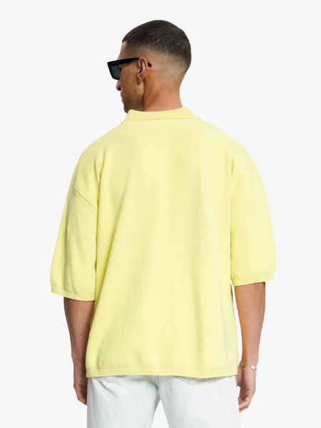 Croyez Nombre Knit Polo - Butter Yellow Croyez Croyez Nombre Knit Polo - Butter Yellow