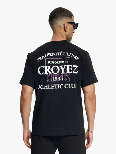 Croyez Overlay Fraternite T-Shirt - Black