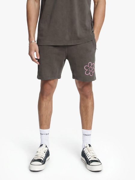 Croyez Contour De La Fleur Shorts - Washed Brown