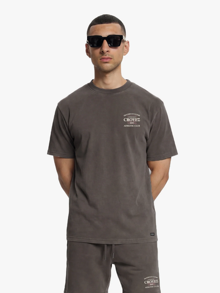 Croyez Croyez Overlay Fraternite T-Shirt - Washed Brown
