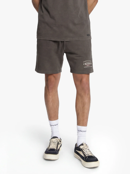 Croyez Overlay Fraternite Shorts - Washed Brown