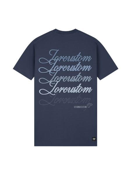 JorCustom Stitched Slim Fit T-Shirt - Midnight Blue