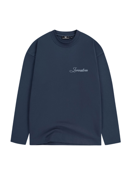 JorCustom JorCustom Stitched Longsleeve T-Shirt - Midnight Blue