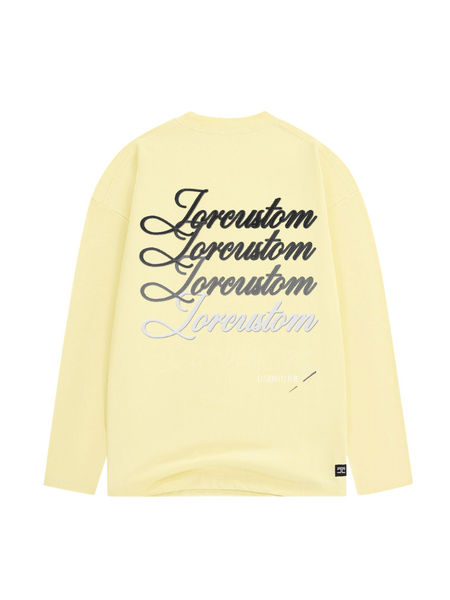 JorCustom Stitched Longsleeve T-Shirt - VintageYellow
